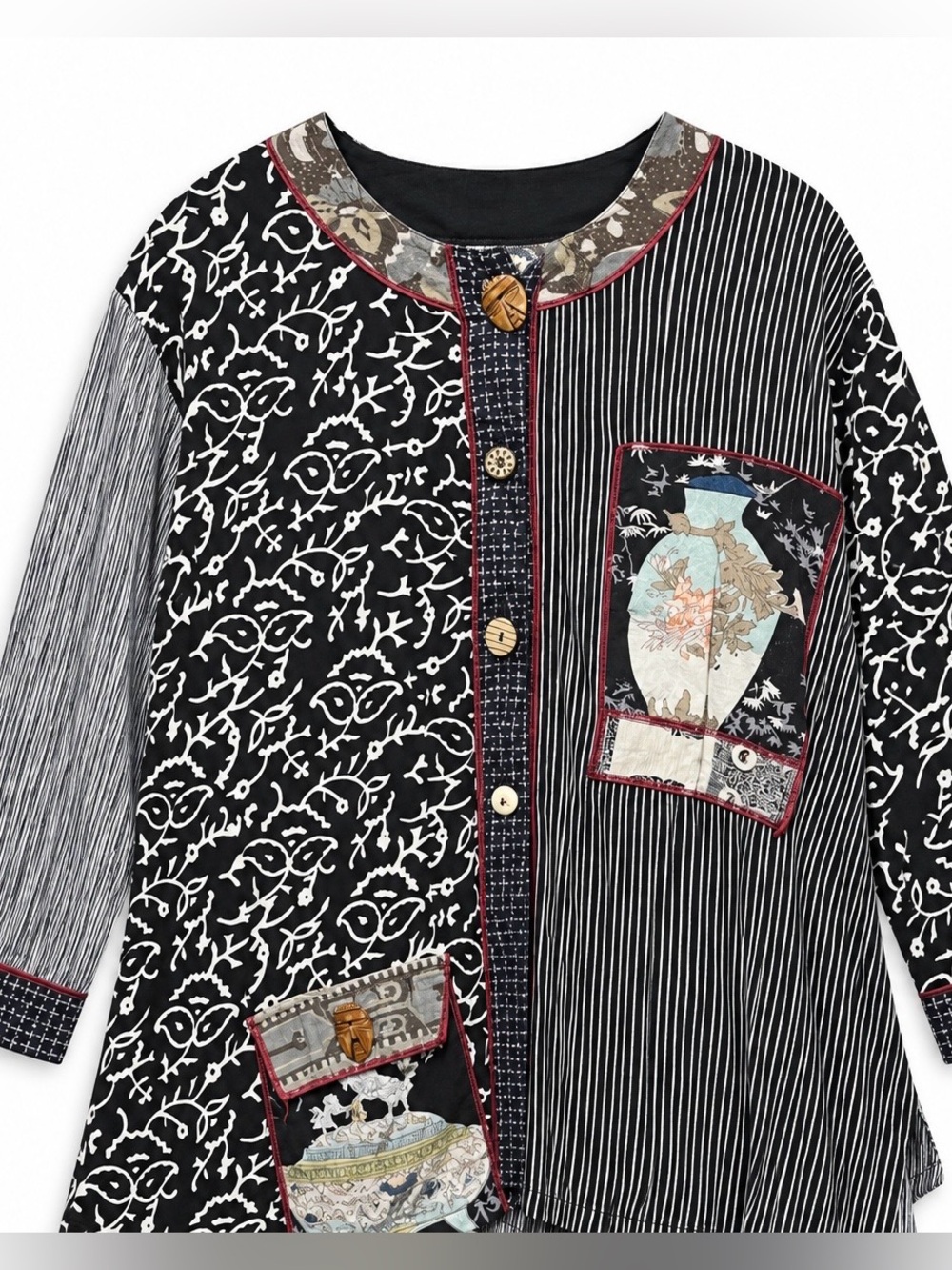 Vintage 24 Karat Wearable Art Patchwork Jacket  L